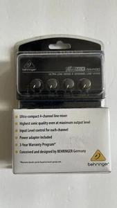 Behringer Micromix MX400 Ultra Low Noise 4 Channel Line Mixer NWT - Picture 1 of 7