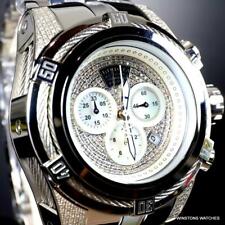 Invicta Reserve Bolt Zeus Diamond 50mm Polished Stainless Steel Swiss Watch New