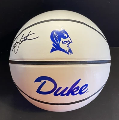 Christian Laettner Autografiado Duke Blue Devils Logo Baloncesto Schwartz Certificado de Autenticidad Foto 1 de 4
