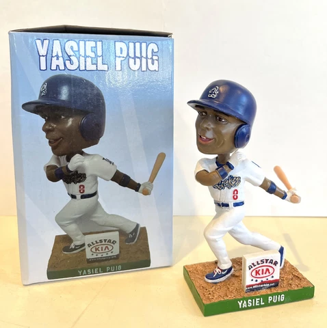 FIRST EVER SGA Bobblehead ~ Yasiel Puig 2014 Quakes Dodgers Rookie Cover
