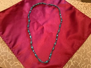 "Collar Carolyn Pollack Relios 925 turquesa pepita y cuentas ~ 31""" - Imagen 1 de 9