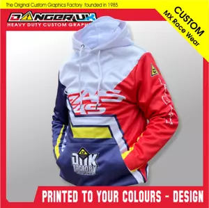 Hoodie Gasgas MX Red Navy MOTOCROSS MX SUBLIMATED HOODY CLOTHING Gas Gas 3 - Picture 1 of 3