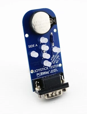 🕹️ Joystick Tester Amiga, Atari, C64, Commodore Dsub 9 pin a batteria 🕹 - Immagine 1 di 3