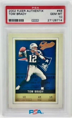 2002 Fleer Authentix TOM BRADY Patriots #48 PSA 10 G.O.A.T. 🔥 - Image 1 of 2