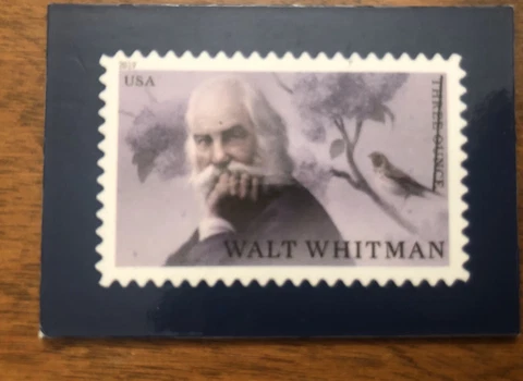 USPS 2019 Walt Whitman 3 ounce Stamp Magnet z6672 Cover