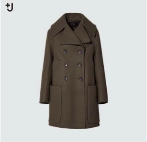 Uniqlo x Jil Sander +J Double Face Pea Coat Women Olive XS S M L XL XXL 446355 - Picture 1 of 11