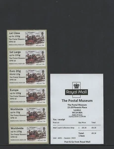 MAIL COACH NPM 50 O/P POSTAL MUSEUM A001 FEB 2019 Coll Strip POST GO FV £17.65 - Picture 1 of 1