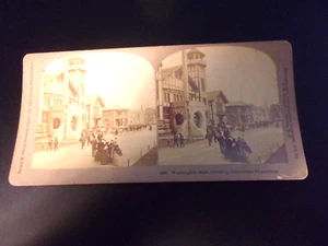 VINTAGE STEREOVIEW-WASHINGTON STATE BUILDING, COLUMBIAN EXPOSITION #8080 - Picture 1 of 3