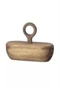 Modern Acacia Wood Divided Container with Lid Natural Spice Container - Picture 1 of 10