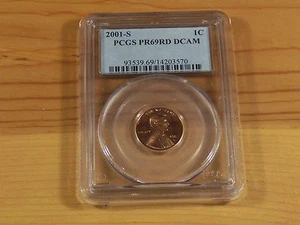 2001-S Lincoln Cent PCGS PR-69RD DCAM **NICE PROOF** FREE Shipping In The US - Picture 1 of 2