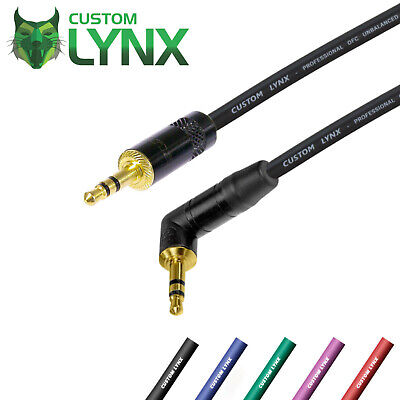 Neutrik 3.5mm Stereo Jack Cable. Headphone Lead. Straight To Angled TRS AUX PRO • 14.61£