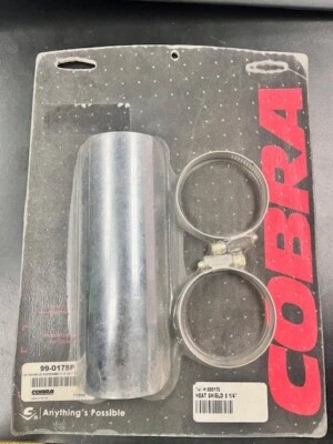 New Cobra 99-0175P Universal Chrome Muffler Heatshield 2.25/ 2 1/4 Pipes - Image 1 of 2