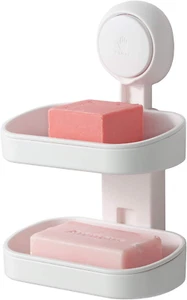 TAILI Double Layer Soap Dish Suction Cup Soap Holder, Strong Sponge Holder for S - Picture 1 of 8