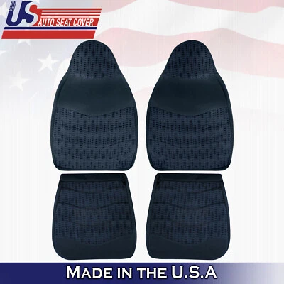 Para Ford F250 F350 F450 F550 XLT 1999 2x cubiertas de asiento de tela superiores e inferiores azules Foto 1 de 4