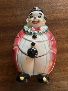 Vintage Unique Art Deco- MCM Porcelain Pierrot Clown Gum Saver trinket dish - Picture 1 of 8