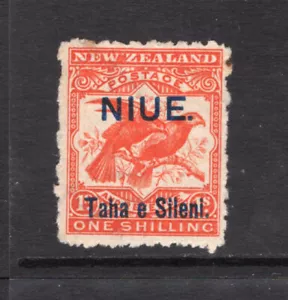 M17416 Niue 1903 SG16a - 1/- orange red. Odd gum tone. - Picture 1 of 1