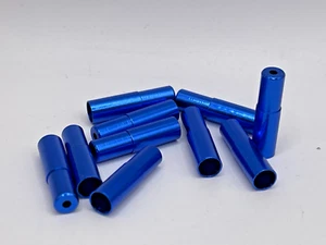 10 x blue Alloy 4mm End Ferrules for cycle gear outer cables - Picture 1 of 7