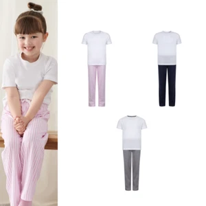 Towel City Kids Long Pyjamas TC059 - Unisex Sleeve Full Pant Set Sleepwear - Picture 1 of 21