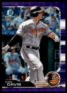 2019 Bowman Chrome Purple Refractor Chris Davis /250 Orioles #2 - Picture 1 of 2