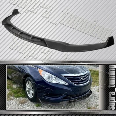 STP-Style For 2011-2014 Hyundai Sonata Matt 黑色前保险杠身体剧透唇部 — 第 1/4 张图片
