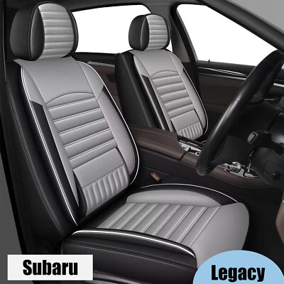 Fundas de 5 asientos de cuero sintético delanteras + traseras gris aptas para Subaru Legacy 2000-2025 Foto 1 de 4