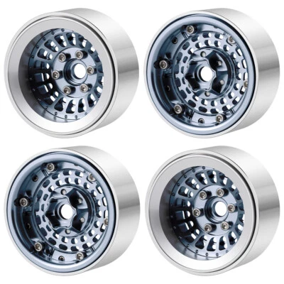 AXSPEED 4x RC 1.9 Beadlock Räder Alu Felgen Hex 12mm für 1/10 Crawler SCX10 TRX4 - Bild 1 von 4