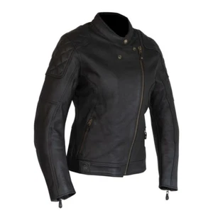 Women Motorbike/Motorcycle Riding Black Leather Jacket with Diamond Stitch Flap - Bild 1 von 11