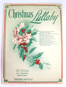 Hidden Gem - 1944 Christmas Lullaby Sheet Music By Jack Edwards - Picture 1 of 5