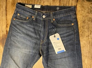 NWT Levi's Premium 505 Cool Dark Cropped Jeans Men's Size 30 Dark Wash - Picture 1 of 6