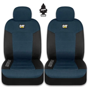 ⭐️⭐️⭐️⭐️⭐️New Caterpillar Car Truck Front Seat Covers Set Black Blue For Kia - Picture 1 of 10