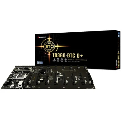 🔥New Biostar TB360-BTC D+ LGA1151 SODIMM DDR4 8 GPU Support Mining Motherboard - Image 1 of 4
