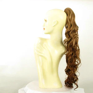 Haarteil Pferdeschwanz lange 65 cm goldbraun Docht 10 g27 - Imagen 1 de 8