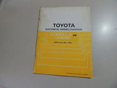 05.1983  Wiring diagram LHD RHD Schaltpläne Toyota Corolla FR Sprinter E8 AE86 - Bild 1 von 4
