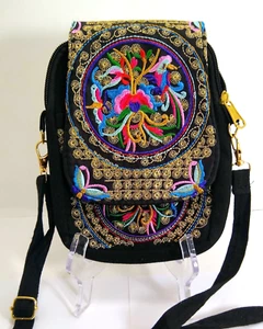 Bestickte Boho Mini Geldbörse Damen Handytasche Münzbörse - Bild 1 von 14
