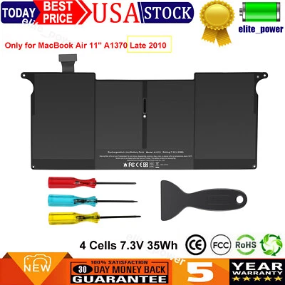 A1375 A1370 Battery for Apple MacBook Air 11" A1370 (Late 2010) 661-5736 4800mAh - Image 1 of 4