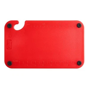 Tabla de cortar de polietileno rojo de 10"" x 6"" x 3/8"" - Listado NSF y libre de BPA - Imagen 1 de 9