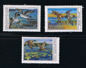 DUCK birds = full set of 3 stamps = Russia 1990 #5906-08 MNH - Bild 1 von 1