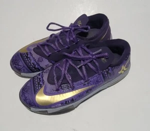 Nike Boys KD 6 599477-501 BHM Basketball Shoes Sneakers Size 6Y - Picture 1 of 5