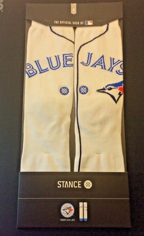 STANCE Crew Socks Toronto Blue Jays MLB Women Mens Medium 6-8.5 Jersey Uniform Cover
