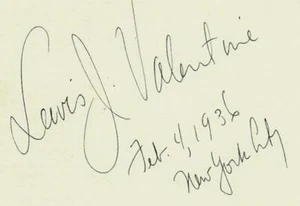 RARO!! Tarjeta de certificado de autenticidad 3x5 firmada a mano por Lewis Valentine de "Murder Inc" - Imagen 1 de 2