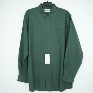 Roundtree Yorke Gold Label Mens Dress Shirt 18.5"-38/39" TALL Green Non-Iron NWT - Picture 1 of 14