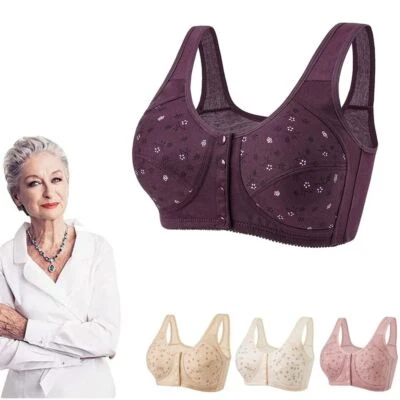Daisy Bras for Older Women Daisy Bra for Seniors Front Close Button Cotton Bras - Image 1 of 4