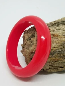 Brazalete de baquelita rojo rosa rosa vintage - Imagen 1 de 5
