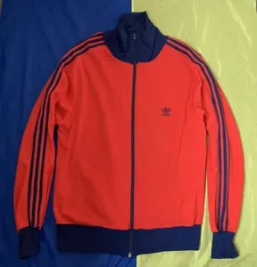 ADIDAS RARE VINTAGE 70s TRACK TOP JACKET MADE IN KOREA Sz.XL - Picture 1 of 8