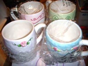 4 tazas de celebración vintage Avon President's Club colección regalo cumpleaños nuevas en caja - Imagen 1 de 3
