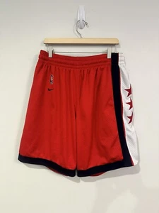 Vintage 90s Nike New Jersey Nets NBA Rewind 1980 Stars Red Shorts Men’s Large - Picture 1 of 7