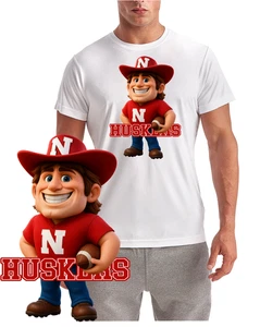 New / Nebraska Cornhuskers Herbie Husker Mascot T- Shirt / Performance Tee - Picture 1 of 4