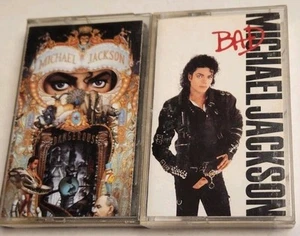 DANGEROUS & BAD Michael Jackson Cassettes Epic Records Pop Rock Audio Tapes - Picture 1 of 3