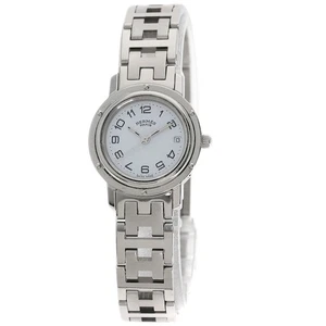 HERMES Clipper Old Belt Watches Stainless Steel/Stainless Steel Ladies - Picture 1 of 24