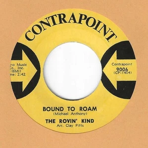 GARAGE 45 ON CONTRAPOINT BY THE ROVIN' KIND - "BOUND TO ROAM" NEAR-MINT - Bild 1 von 2